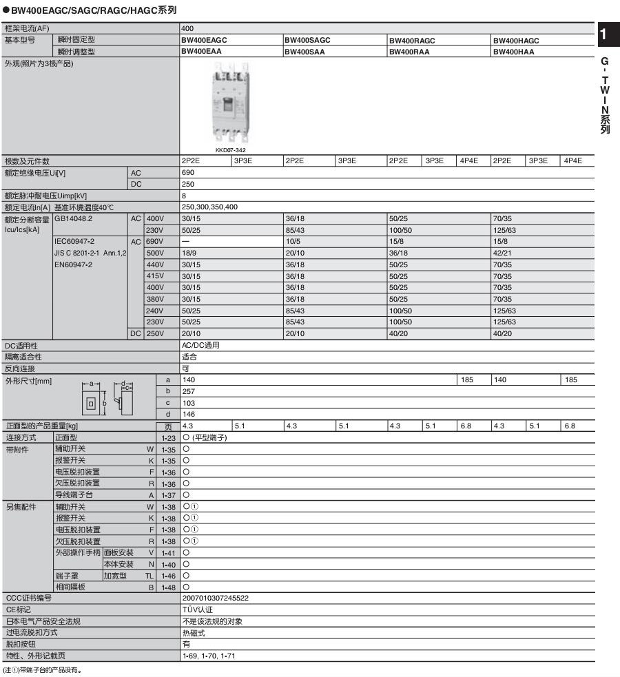 新款富士塑壳及漏电断路器