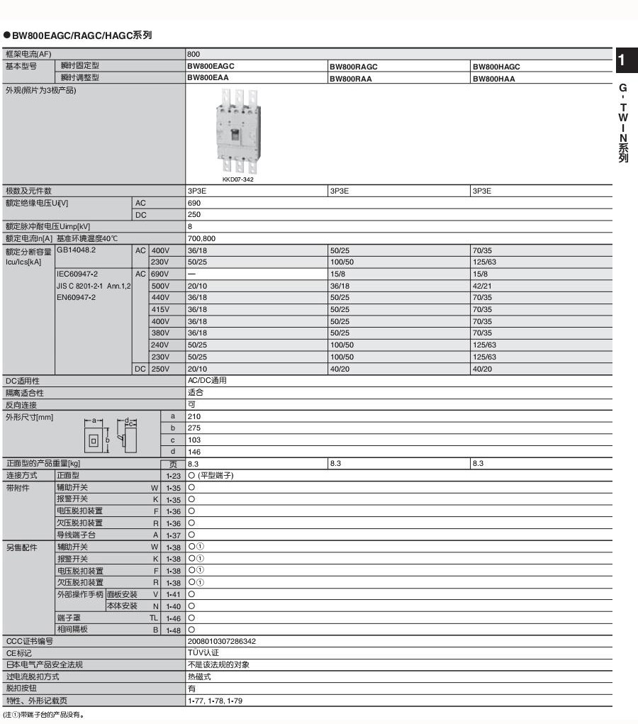 新款富士塑壳及漏电断路器